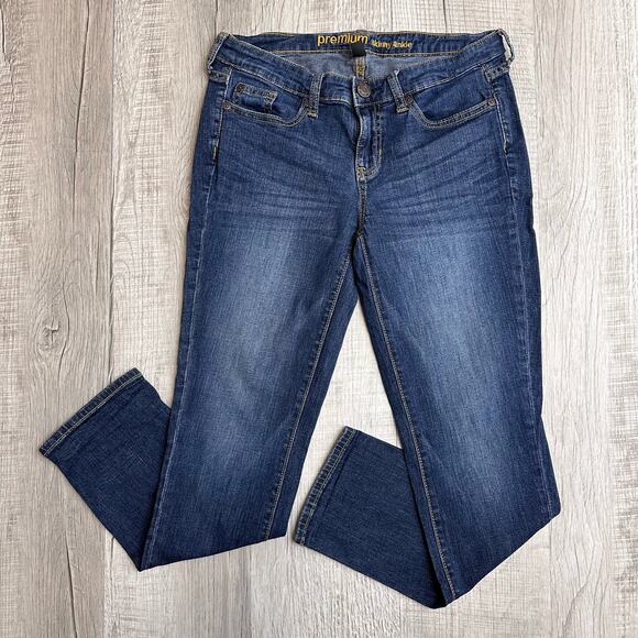 Gap Skinny Dark Wash Premium Ankle Jeans WMNS 4 Low Rise S/346332-00 Casual Work - Picture 3 of 9
